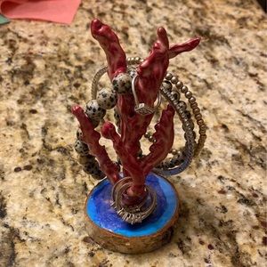 Handmade Coral Jewelry Display Stand
